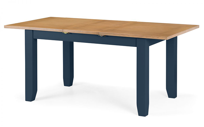 Richmond Extending Dining Table Midnight Blue - Click Image to Close